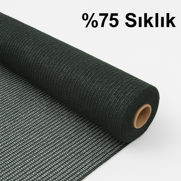 %75 sıklık gölgeleme tülü, çit filesi ve iskele filesi – UV korumalı 4x100 metre file örtü