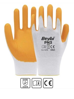 Beybi Pn3 Nitril Eldiven - Sarı