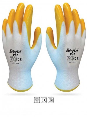 Beybi Pn7 Nitril Eldiven - Sarı
