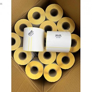 10x10 Termal Etiket 100x100 mm 500’lü Sarım Barkod Etiketi (Rulo)